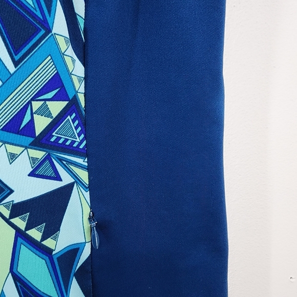 Title Nine Women's Poly Stretch Geo Print Mini Dress Blue- XL - Picture 9 of 9